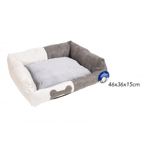 Sweet Dreams SMALL TWO TONE DOG BED 46X36CM