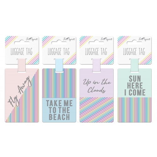 Travel Essentials Luggage Tags Four Assorted Designs