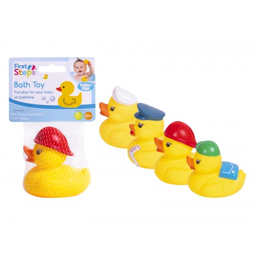 First Steps CHARACTER DUCK TOYS 4 ASSORTED DESIGNS