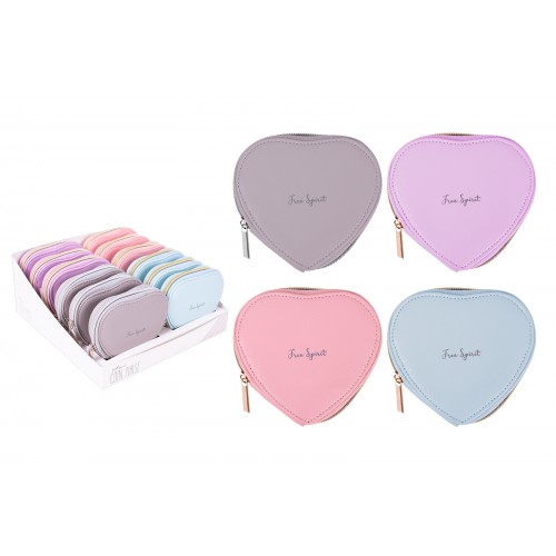 Love Heart Coin Purse Four Assorted Colours