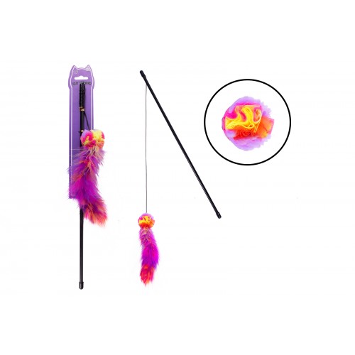 World of pets RAINBOW FEATHER TEASER CAT TOY