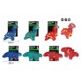 RUBBER PLUSH DINOSAUR DOG TOY 3 ASSORTED COLOURS