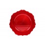 RED SHAPED CHARGER PLATE 33CM