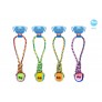 ROPE & BALL TUG DOG TOY 4 ASSORTED COLOURS