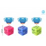 VINYL WOOF CUBE DOG TOY 3 ASSORTED COLOURS