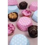 CAKE CASES 120 PACK SPOT DESIGN 2 ASSORTED COLOURS