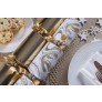 6 EXQUISITE GOLD MARBLE 13.5" CRACKERS
