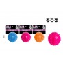 RUBBER BALL DOG TOY WITH SQUEAKER 3 COLOURS