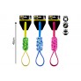RUBBER & ROPE TUG DOG TOY 3 COLOURS