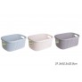 LAUNDRY BASKET WITH LID 65X44CM SILVER