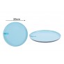 TWO TONE LARGE PLATE 25CM GREY/BLUE
