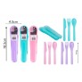 PLASTIC CUTLERY SET 3PC IN TRAVEL CASE