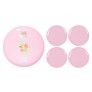 PLATES 21CM 4 PACK PINK