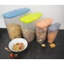 DRY FOOD CONTAINERS 4 PACK 4 ASSORTED COLOURS