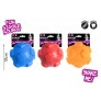 RUBBER DOG TOY WITH GIGGLE NOISE 3 COLOURS