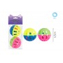 PLAY BALL CAT TOY WITH BELL 2 PACK