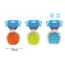 SQUEAKY PLUSH BALL DOG TOY 4 ASSORTED COLOURS