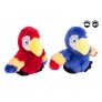 SQUEAKY PLUSH PARROT DOG TOY 2 ASSORTED COLOURS