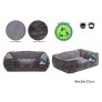 RIBBED PET BED SMALL 46X36X15CM GREY