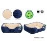 RIBBED PET BED SMALL 46X36X15CM BLUE