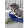 RIBBED PET BED SMALL 46X36X15CM BLUE
