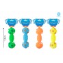 SQUEAKY VINYL DUMBELL DOG TOY 4 COLS