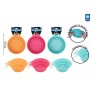 COLLAPSIBLE PET BOWL WITH CLIP 3 ASSORTED COLOURS
