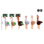 PLUSH BIRD WITH RATTLE DOG TOY 3 ASSORTED COLOURS