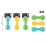RUBBER DUMBELL DOG TOY 3 ASSORTED COLOURS
