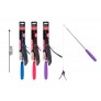EXTENDABLE FEATHER CAT TEASER 3 ASSORTED COLOURS