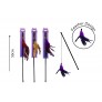 FEATHER TEASER CAT TOY 3 ASSORTED COLOURS