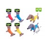 SQUEAKY PLUSH SAUSAGE DOG TOY 4 ASSORTED COLOURS