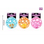 RUBBER DOUBLE BALL DOG TOY 3 COLS