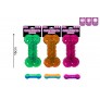 FLASHING SQUEAKY RUBBER DOG TOY 3 ASSORTED COLOURS
