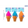COOLING RUBBER ICE CREAM DOG TOY 3 COLS 