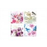 4 Glass Coasters Floral Design AM1719