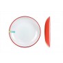 2 Tone Coral/White Large Dinner Plate AM2138