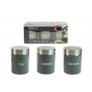  Canister Set 3 Silver Lacquer Finish 9CM AM2605