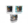 Set of 6 Food Storage Boxes with Coloured Lids AM6300