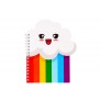Happy Rainbow Cloud Cut Out Note Book