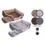 Faux Suede Dog Bed Medium Two Assorted 58x48x20cm