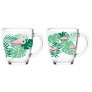 12oz Glass Mug Flamingo Design