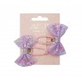 GLITTER BOW CLIPS 2 PACK