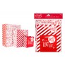 RED FOIL GIFT BAGS 3 PACK